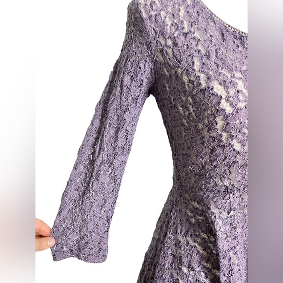 Free People Purple Lace Baby Doll Top, Size XS - Picture 4 of 10